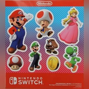 NINTENDO | Nintendo Switch Super Mario Luigi Princess Peach Yoshi Toad decals